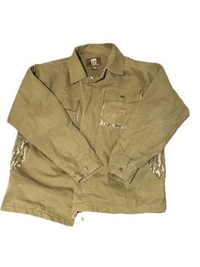 Vintage Men's Game Keeper Mossy Oak Olive Green Utility Jacket